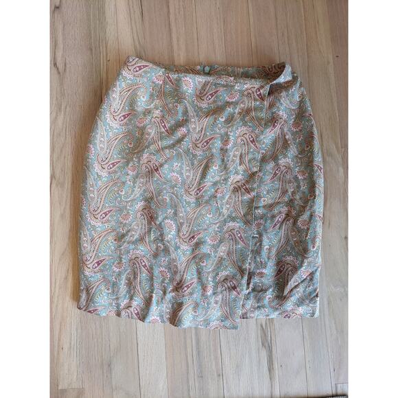 Ann Taylor 100% Silk Women's Wrap Skirt Size 2 - Picture 1 of 6